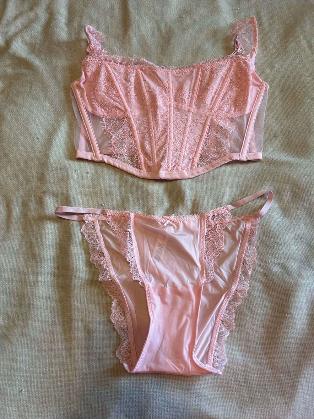 NWT Dream angels light pink set small top/medium bottoms